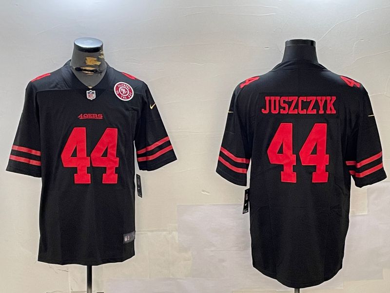 Men San Francisco 49ers #44 Juszczyk Black Second generation 2024 Nike Limited NFL Jersey style 3